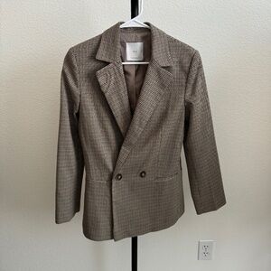 Mango Check Blazer Size XS